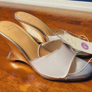 A New Day ~ Sz 6.5 ~ Clear/Open Toe ~ Wedge Shoes ~ NWT